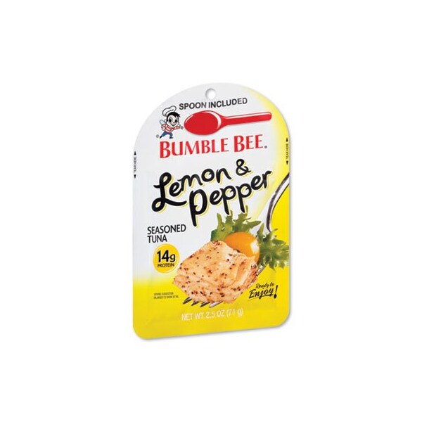 Bumble Bee Foods Ready To Enjoy Seasoned Tuna, Lemon And Pepper, 2.5 Oz Pouch, 12/carton, PK12 KAR24064 - main